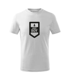 DRAGOWA παιδικό κοντομάνικο μπλουζάκι army boy, λευκό