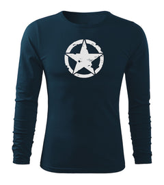DRAGOWA Fit-T majica z dolgimi rokavi star 160 g/m², temno modra