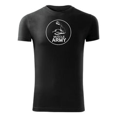DRAGOWA fitnes majica muscle army biceps 180 g/m², črna
