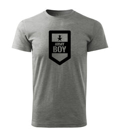 DRAGOWA majica s kratkimi rokavi army boy 160 g/m², siva