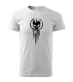 DRAGOWA majica s kratkimi rokavi skull 160 g/m², bela