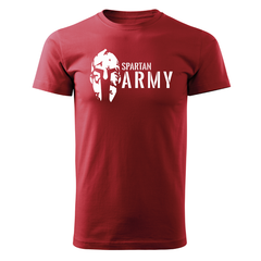 DRAGOWA majica s kratkimi rokavi Spartan army 160 g/m², rdeča