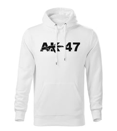 DRAGOWA moški pulover s kapuco AK-47 320 g/m², bela