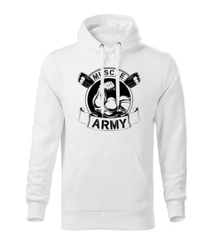 DRAGOWA men's hoodie muscle army original 320 g/m², white