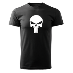DRAGOWA majica s kratkimi rokavi Punisher 160 g/m², črna