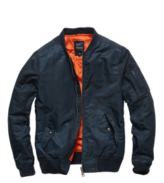 Vintage Industries Welder transitional bomber jacket, night sky navy