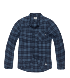 Vintage Industries Riley flannel shirt, royal blue