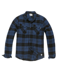 Vintage Industries Sem flannel shirt, Kobalt check
