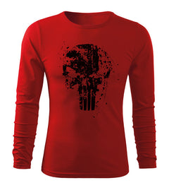 DRAGOWA Fit-T Frank The Punisher majica z dolgimi rokavi 160 g/m², rdeča