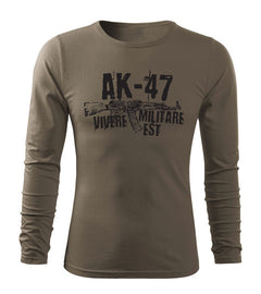 DRAGOWA Fit-T μακρυμάνικο μπλουζάκι Seneca AK-47 160 g/m², λαδί