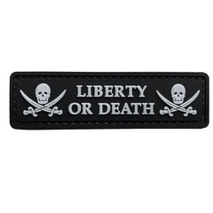 WARAGOD Libertá o morte toppa in pvc, bianco e nero