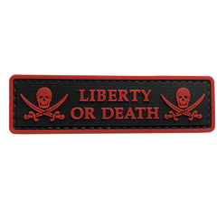 WARAGOD Liberty or Death toppa in pvc, nera e rossa
