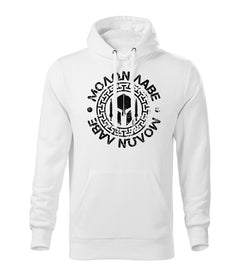 DRAGOWA moški pulover s kapuco Molon Labe 320 g/m², bela