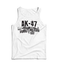 DRAGOWA ανδρικό αμάνικο μπλουζάκι Seneca AK-47 160 g/m², λευκό