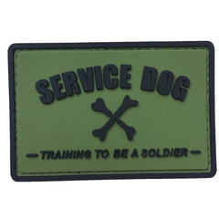 WARAGOD Σήμα Service Dog PVC, Μαύρο Πράσινο