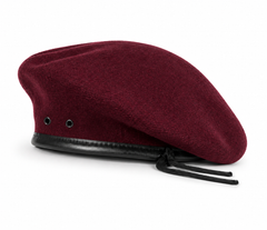 WARAGOD Stolthet Wool Beret, Wine Red