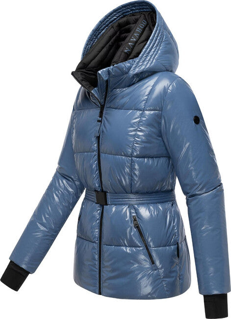 Navahoo EISGLANZ zimska jakna ženski s kapuco, dusty blue