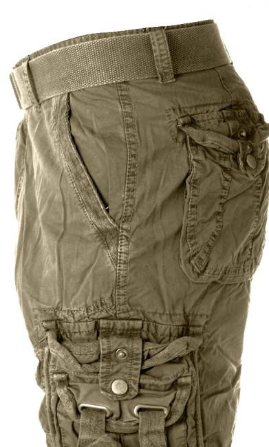 Mil-Tec Vintage kratke hlače Prewash, olivno zelene