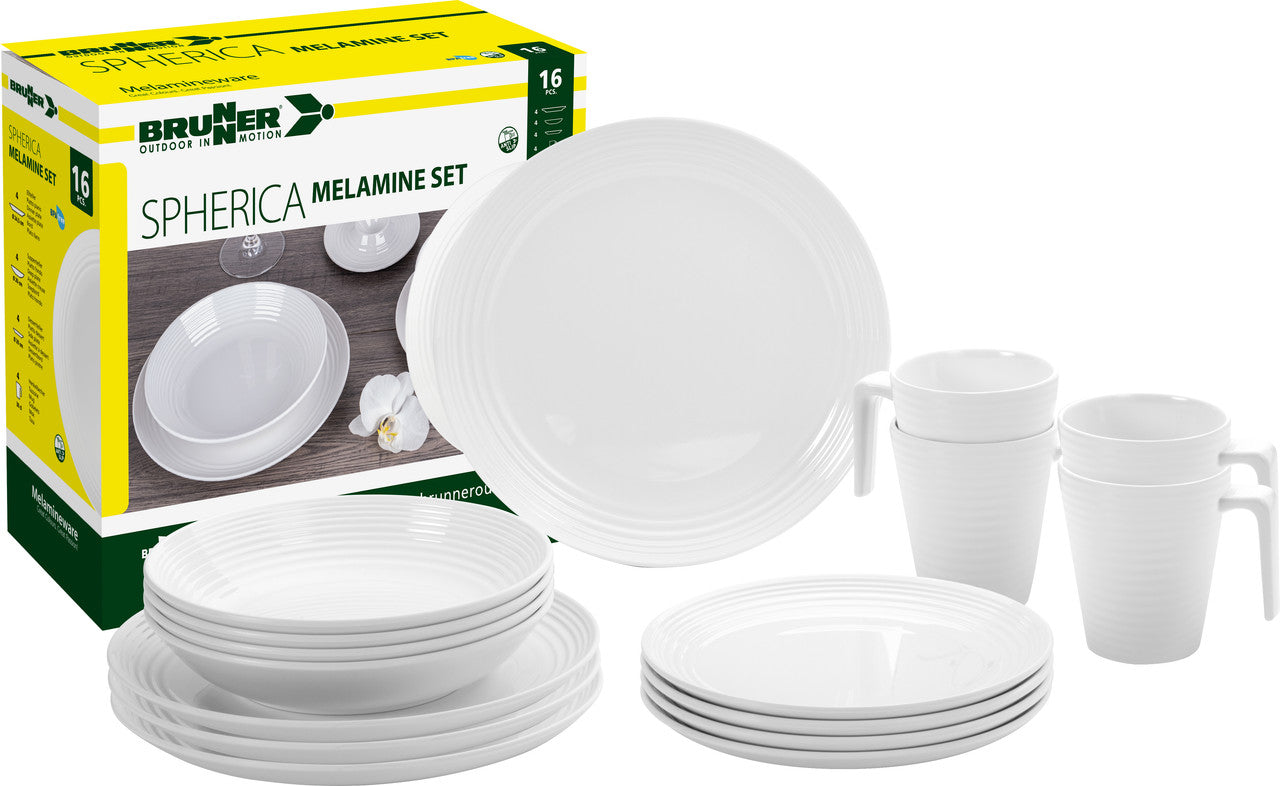 Brunner Spherica komplet kuhinskega posodia Melamine, bela