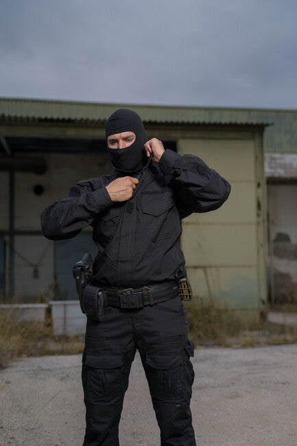 Pentagon Police pas moški 5cm, črn