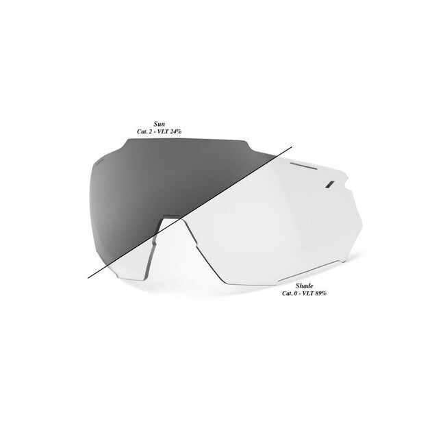 100% RACETRAP 3.0 nadomestne leče, Photochromic Clear/Smoke