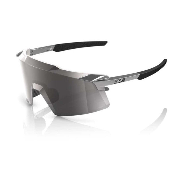 100% Aerocraft sončna očala Gloss Black Chrome, HiPER Silver Mirror