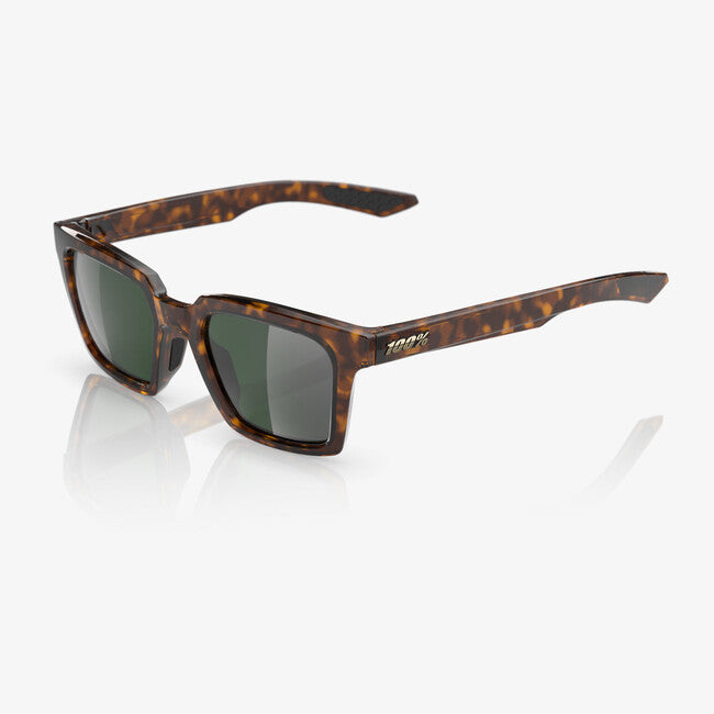 100% Erba sončna očala, Gloss Havana - Grey Green Lens