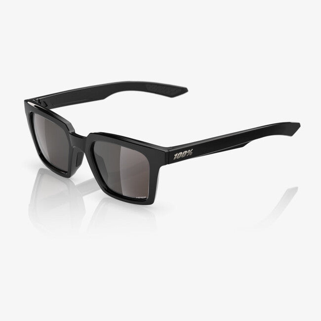 100% Erba sončna očala Polished Black, HiPER Silver Mirror Lens