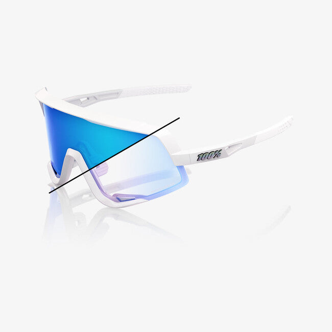 100% Glendale Sončna očala Bastille LE, Pearl White Glitter, Blue Mirror Photochromic