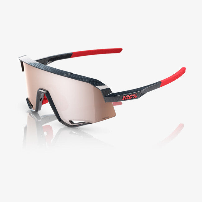 100% Slendale sončna očala Gloss Carbon Fiber, HiPER Crimson Silver Mirror