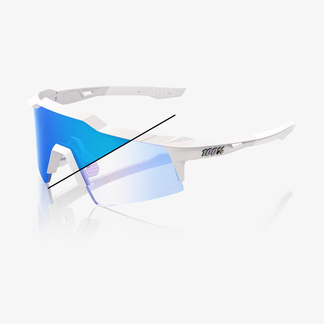 100% Speedcraft SL sončna očala, Bastille LE - Pearl White Glitter - Blue Mirror Photochromic