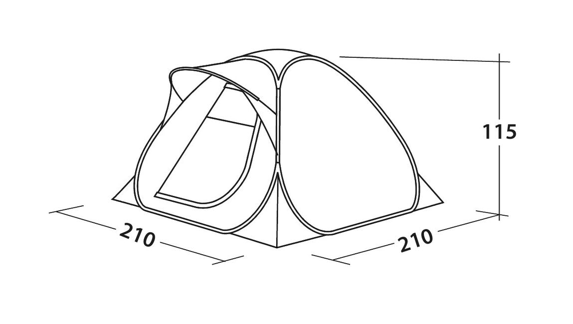 Easy Camp Flameball 300 EasyCamp Pop-Up-Tent, 3 osebe