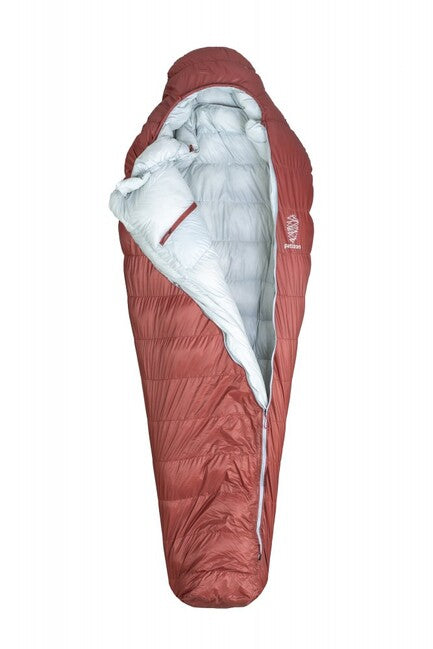 Patizon Dpro 290 ultra lahka spalna vreča, Dark red/silver, L, leva