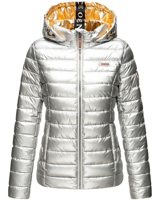 Navahoo Aurelianaa women's winter hooded jacket, silver
