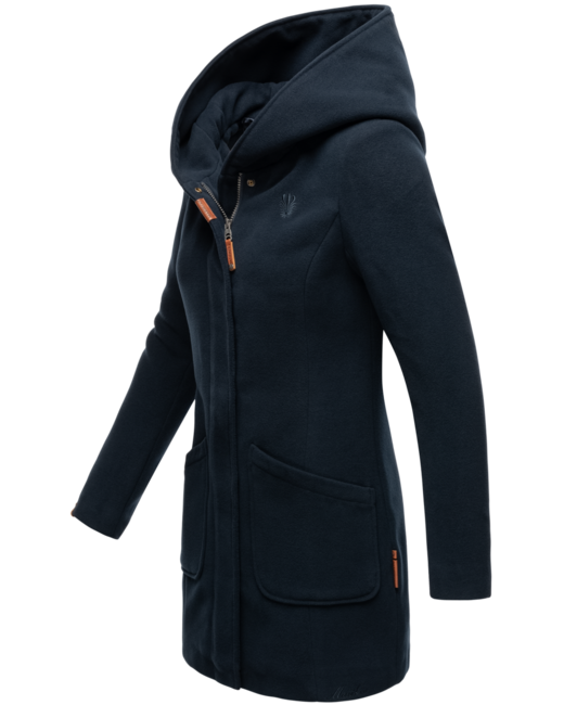 Marikoo MAIKOO ženski zimski plašč s kapuco, Dark navy