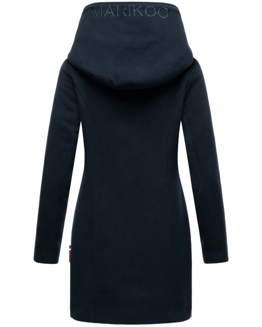 Marikoo MAIKOO ženski zimski plašč s kapuco, Dark navy
