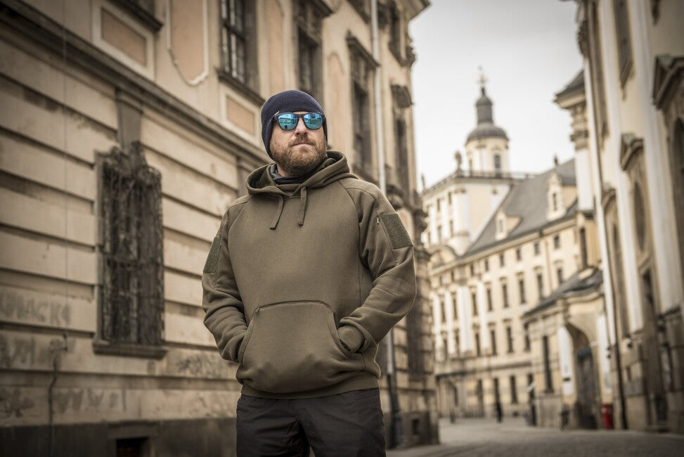 Helikon-Tex Mestna pulover taktična Kangaroo, zelena