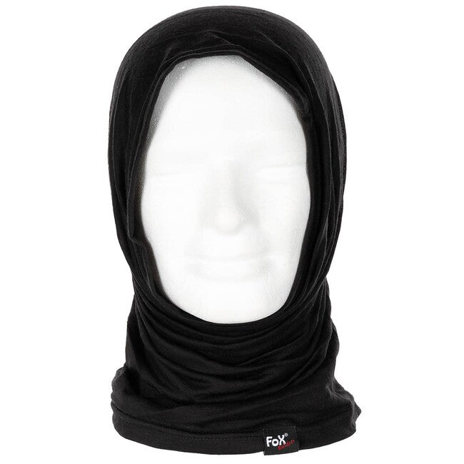 Fox Outdoor Merino Lite ovratnik, črn