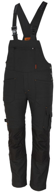 Bennon Erebos Work Bib Overalls, Black