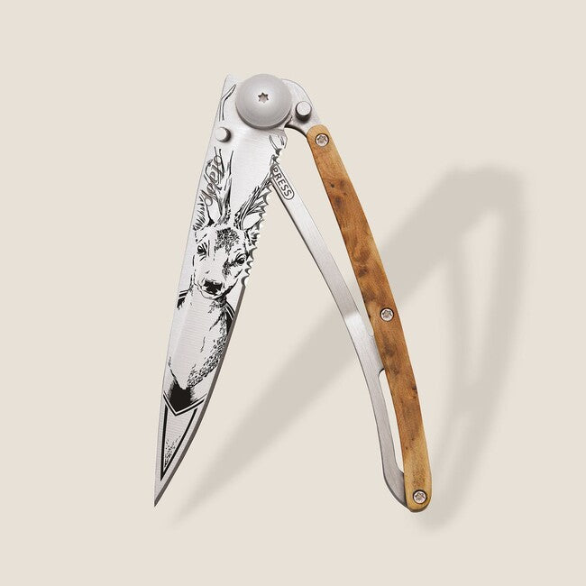 Deejo Serration preklopni nož titan wood Deer