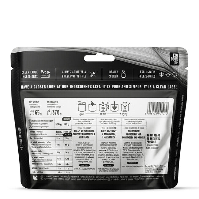 LYOfood Smetanova gobova juha 370g
