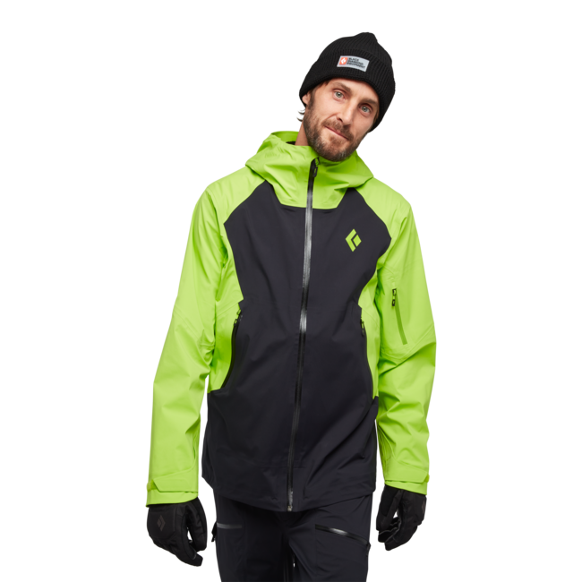 Black Diamond Recon Lt Stretch Shell smučarska jakna moška, black-lime green
