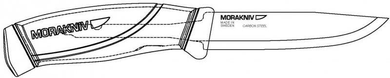 Mora of Sweden Companion nož, črn