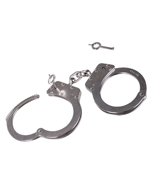 Mil-Tec DOUBLE LOCK lisice za politiste z verižico, srebrne