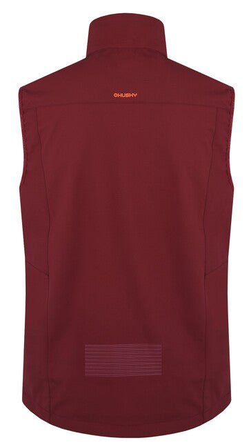 HUSKY Salien men's softshell vest M, burgundy