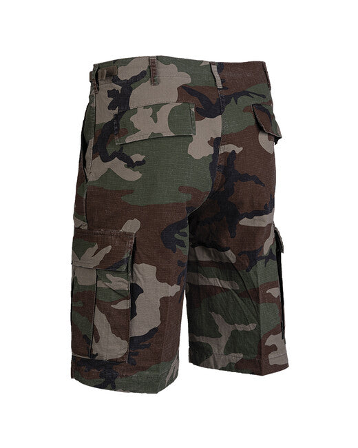Mil-Tec BDU kratke hlače US rip-stop predoprane tip, Woodland