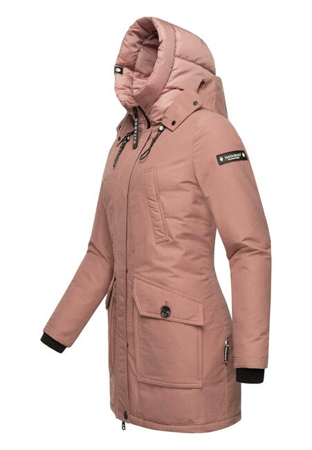 Navahoo Blizzardstorm zimska jakna ženski s kapuco, terracotta