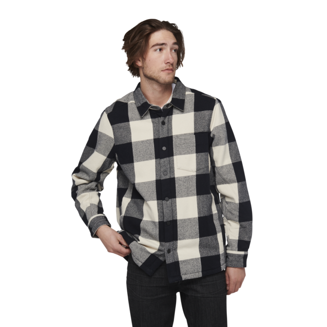 Black Diamond Project Lined Flannel flanelska srajca moška, black-off white plaid