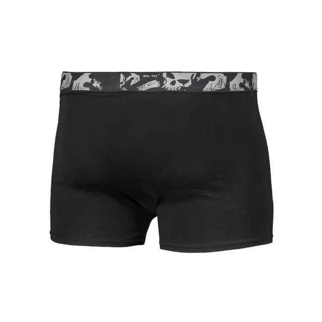 Mil-Tec Skull moške boksarice 2 kosa, črne