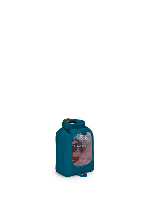 Osprey Dry Sack 3 W/Window Waterproof Bag, Waterfront Blue